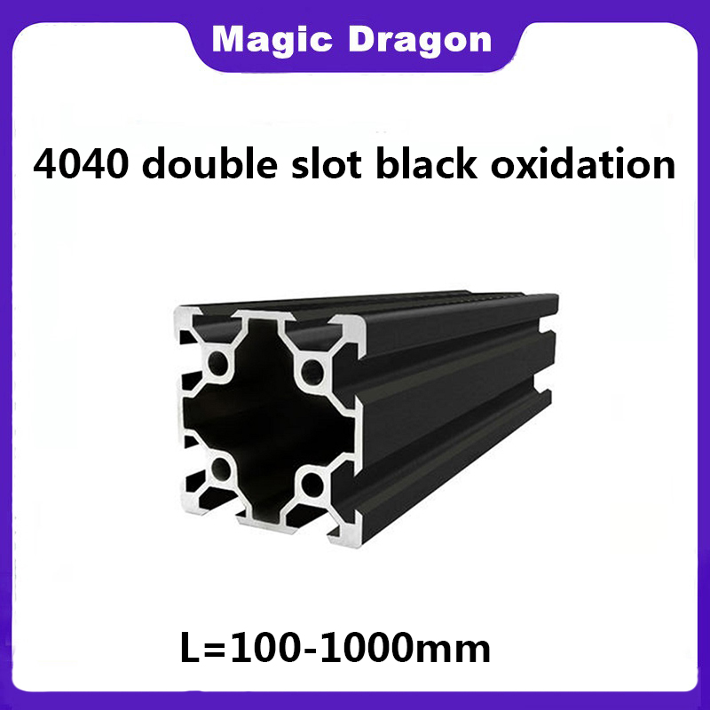 V Slot Aluminum Extrusion - 1 szt. Czarny 4040 podwójne gniazdo