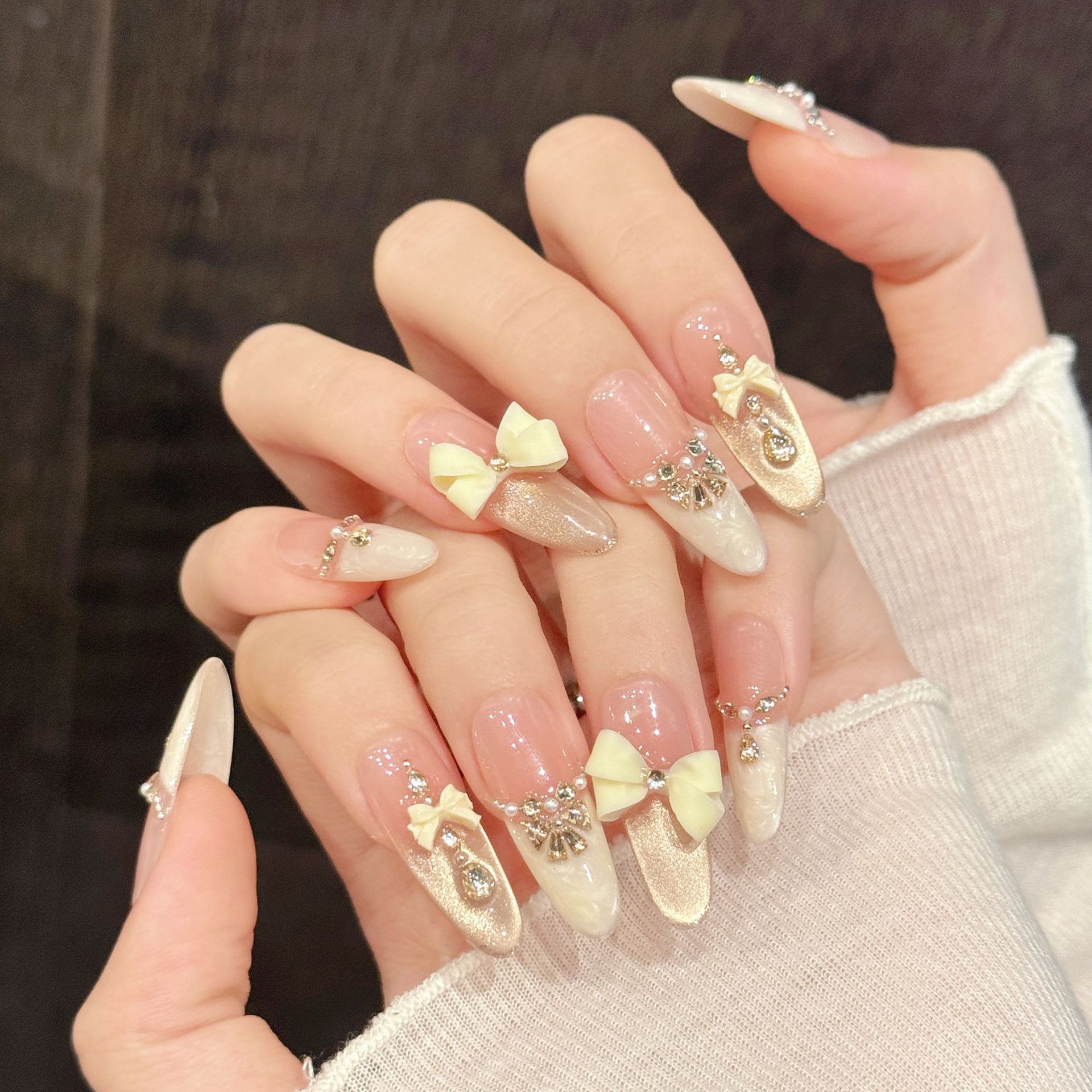 3D Printing Nails - 10 szt. Ręcznie Robione Paznokcie Naklejane