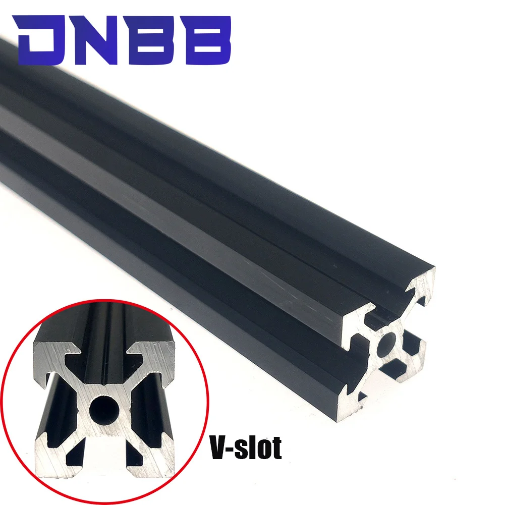 V Slot Aluminum Extrusion - Czarny tlenek 100-800mm 2020 V profil