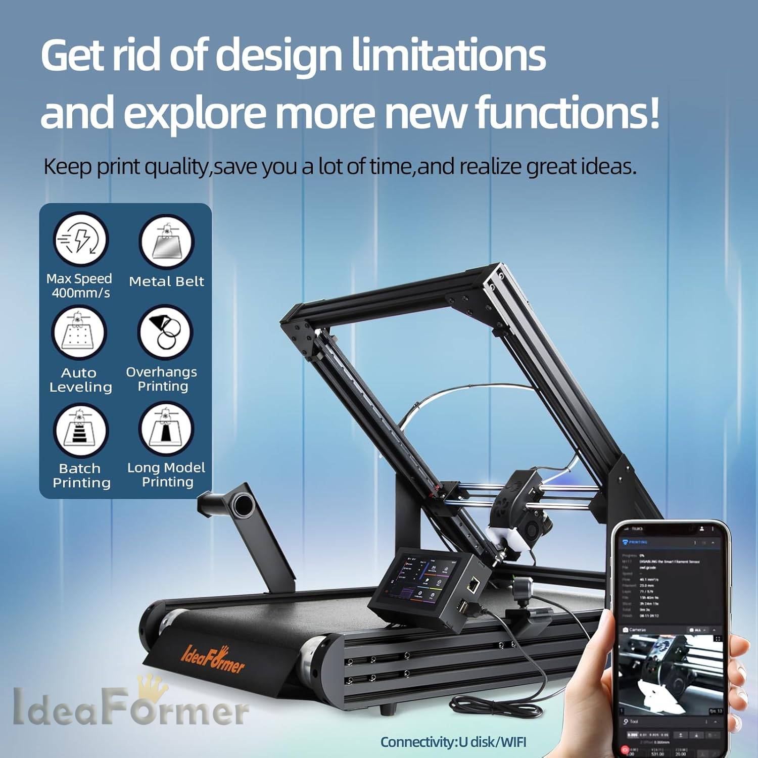 Drukarka 3D IdeaFormer IR3 V2  – 3D Printing Z Axis recenzja i cena