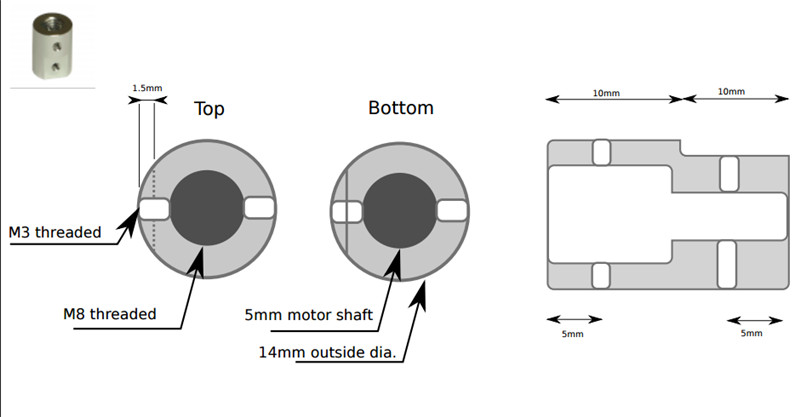2 szt. sprzęgła silnika osi Z, – 3D Printing Z Axis recenzja i cena