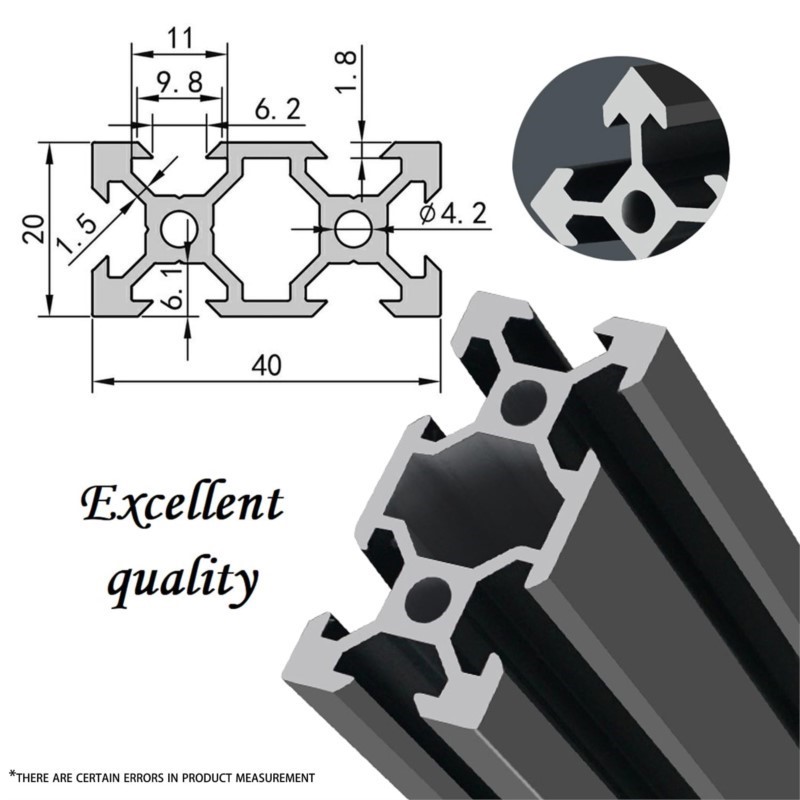 1 szt. Profil aluminiowy 2040  – V Slot Aluminum Extrusion recenzja i cena
