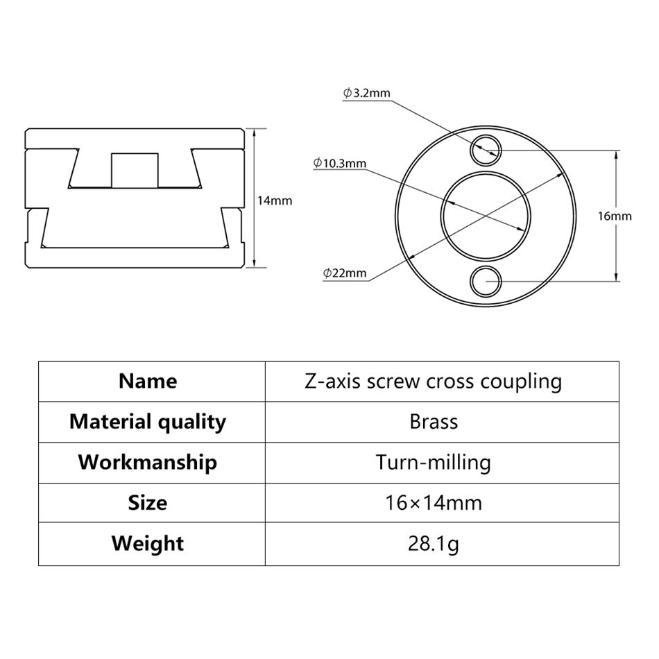 KINGROON 16mm Oldham sprzęgło  – 3D Printing Z Axis recenzja i cena
