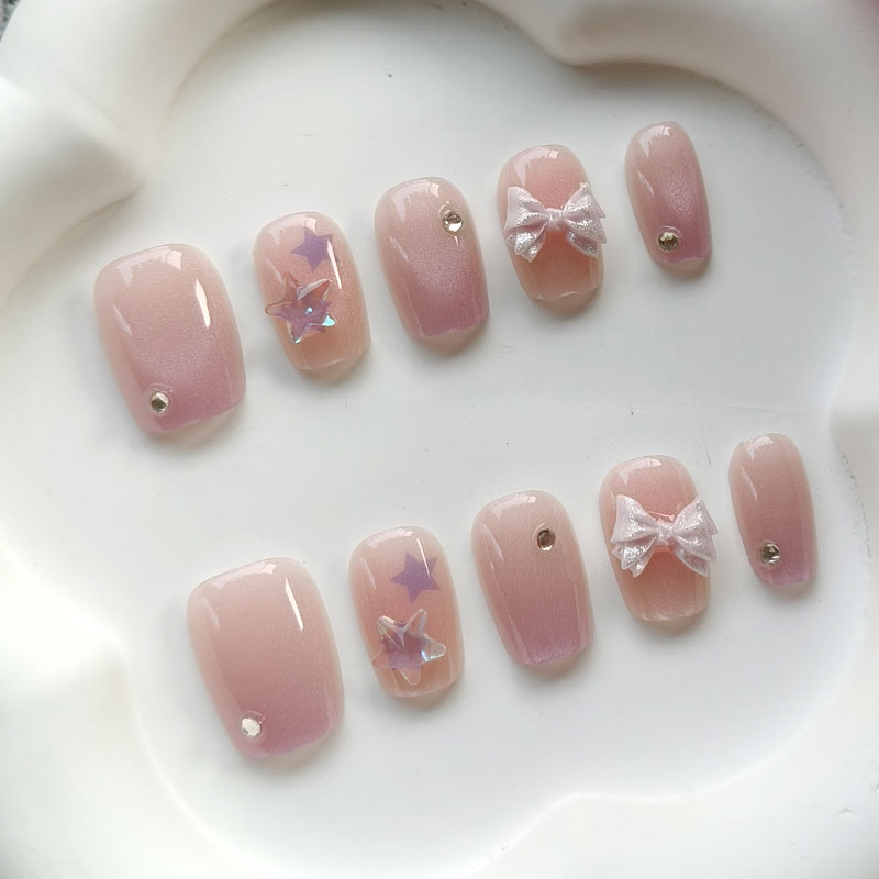 10 szt. Modne, urocze różowo-f – 3D Printing Nails recenzja i cena