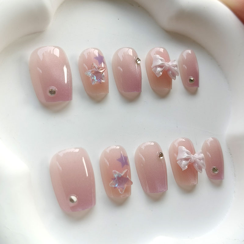 10 szt. Modne, urocze różowo-f – 3D Printing Nails recenzja i cena