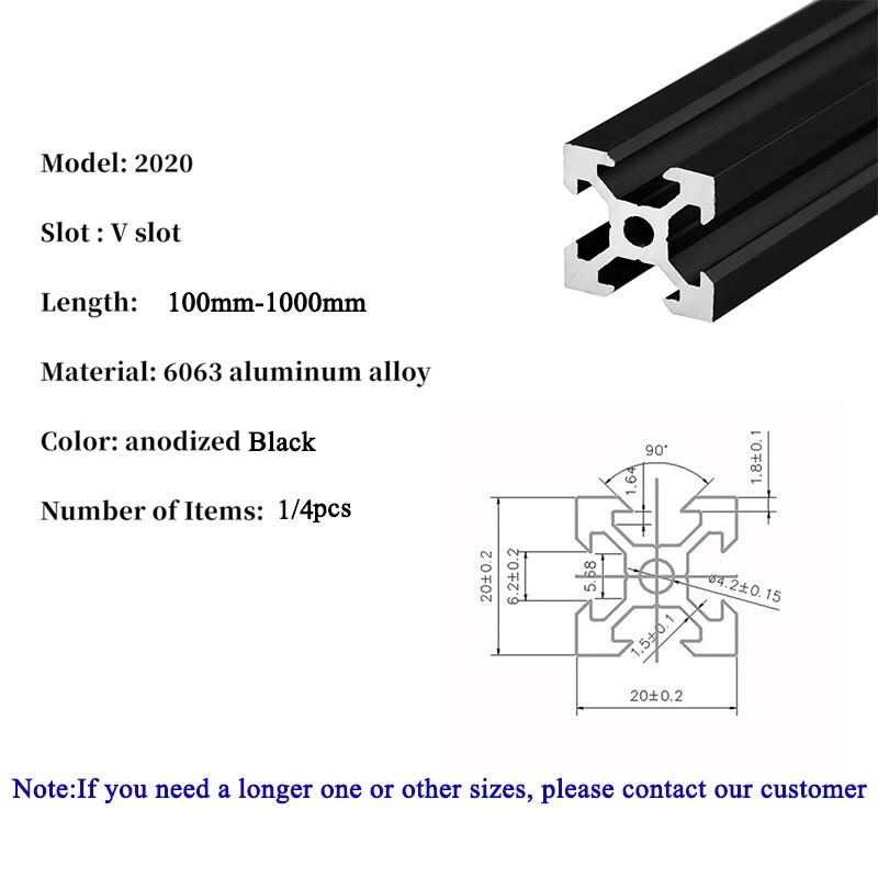 1/4 sztuk 2020 V-slot 2020V eu – V Slot Aluminum Extrusion recenzja i cena