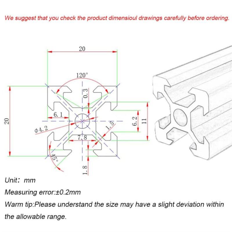 1/4 sztuk 2020 V-slot 2020V eu – V Slot Aluminum Extrusion recenzja i cena