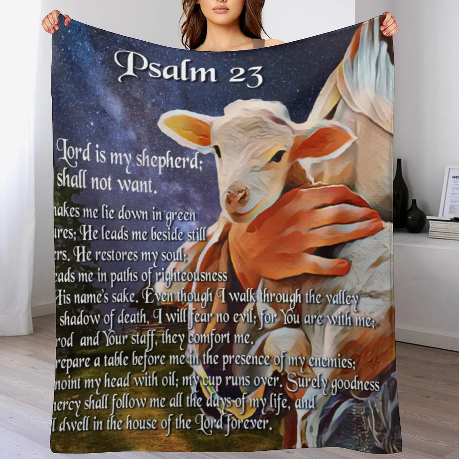 Koc z wizerunkiem psalmu 23, c – 3D Printing Verse recenzja i cena