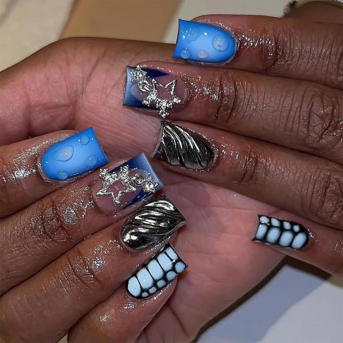 24 szt. Krótkie sztuczne pazno – 3D Printing Nails recenzja i cena